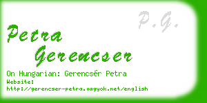 petra gerencser business card